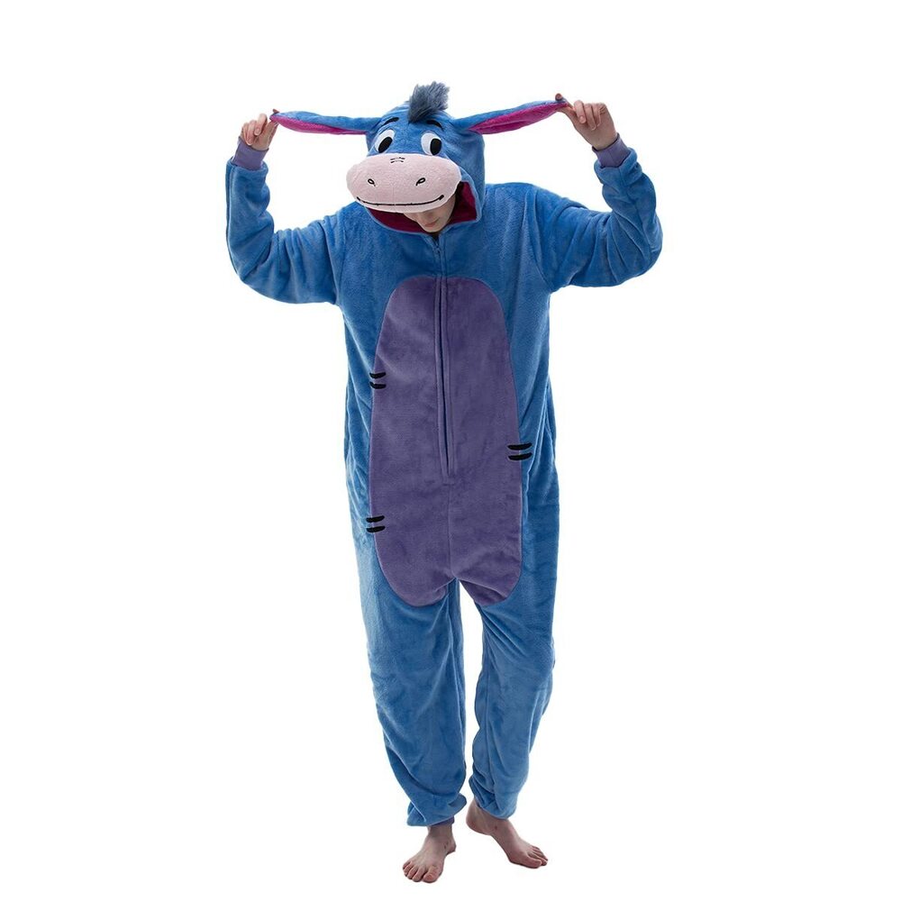 5041 Snug Fit Unisex Adult Onesie Pajamas, Flannel Cosplay Donkey One Piece